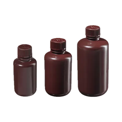 Nalgene BTL AMBR N/M HDPE, 32 oz (1000 ml) Amber Narrow-Mouth Bottle, HDPE, Amber PP Screw Cap, 1000 ml, Part No. 2004-0032 - Image 1