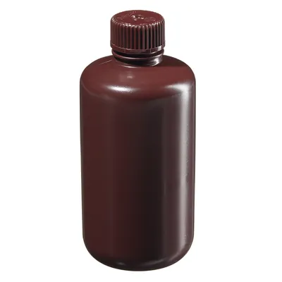 Nalgene BTL AMBR N/M HDPE, 8 oz (250 ml) Amber Narrow-Mouth Bottle, HDPE, Amber PP Screw Cap, 250 ml, Part No. 2004-0008 - Image 6