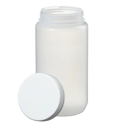 Nalgene BTL LRG W/M PP,1/2GAL 2L Large Wide Mouth Bottle,PP,White PP Screw Cap,2000ml, Part No. 2121-0005 - Image 2
