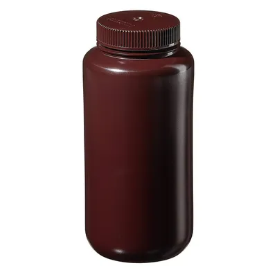 Nalgene BTL AMBR W/M HDPE,1OZ 30ML Amber Wide Mouth Bottle,HDPE,Amber PP Screw Cap,30ml, Part No. 2106-0001 - Image 1