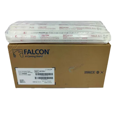 Corning Falcon Serological Pipette, 10 mL (Red), Graduation: 1/10 mL, Part No. 357551 - Image 1