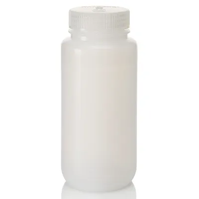 Nalgene BTL W/M LDPE, 8 oz 250 ml Wide Mouth Bottle, LDPE, PP Screw Cap, 250 ml, Part No. 2103-0008 - Image 4
