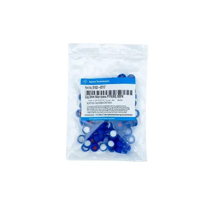 Agilent Autosampler Vials for HPLC & GC 2 mL Screw Top Vials & Screw Caps,PTFE/red silicone,Blue,100/Pk, Part No. 5182-0717 - Image 2