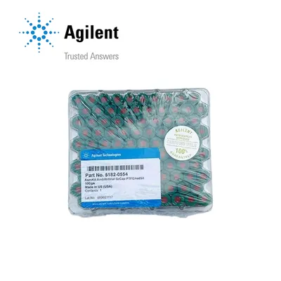 Agilent Autosampler Vials for HPLC & GC 2 mL Screw Top Vials & Screw Caps,PTFE/red silicone,Green,100/Pk, Part No. 5182-0554 - Image 1